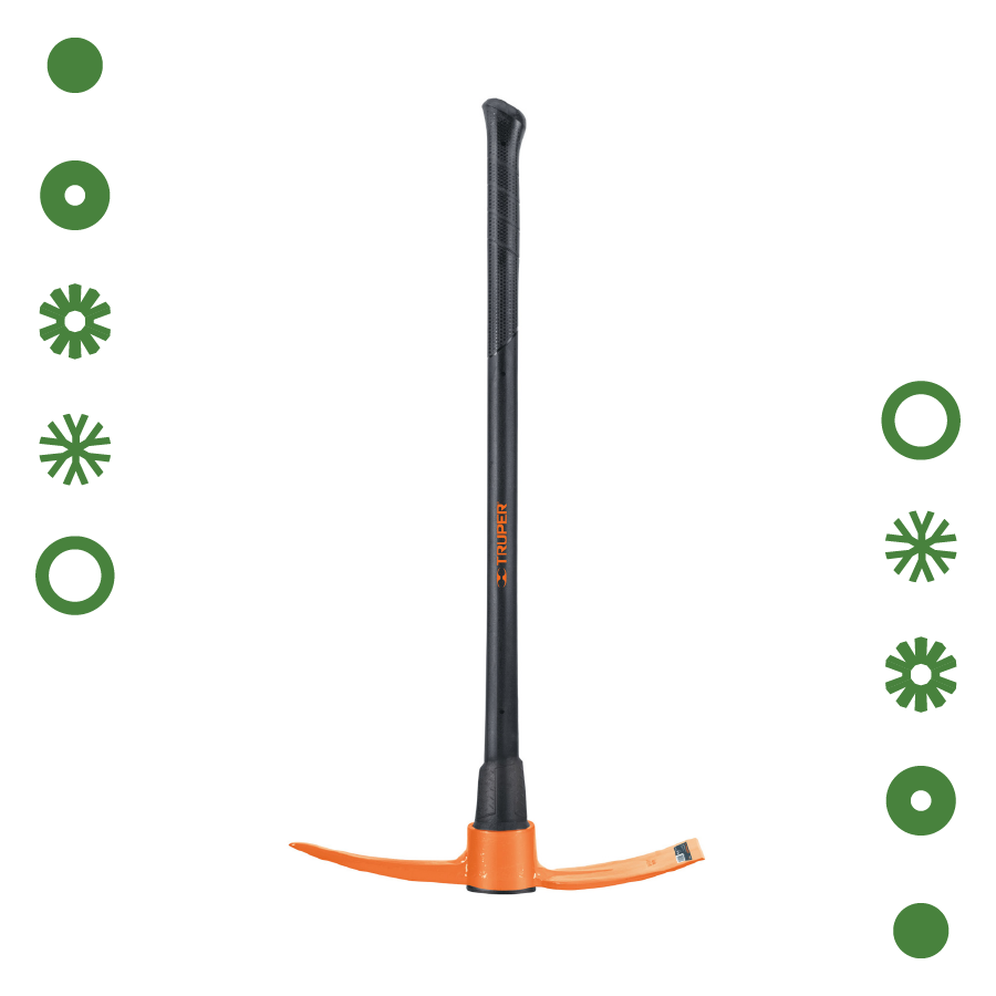 TALACHO-PICO 4 LB, MANGO FIBRA DE VIDRIO 36", TRUPER