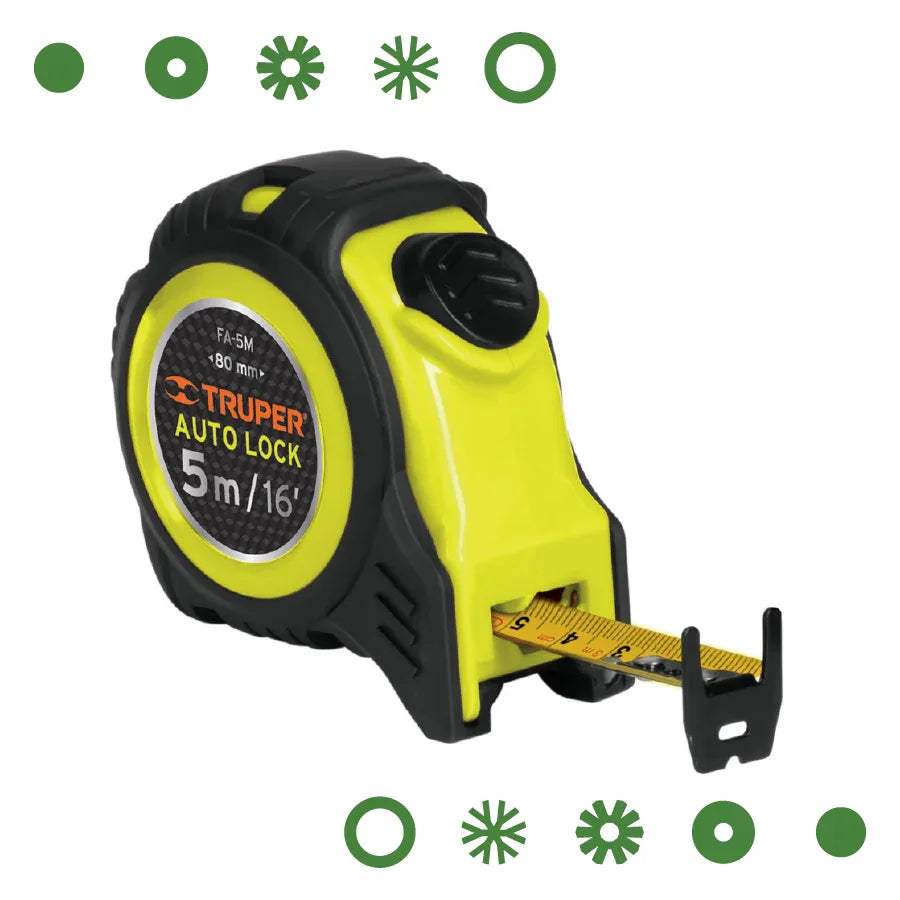 FLEXOMETRO 10747 AUTO LOCK 5 M CINTA 19 MM - - Vivero Yañez 