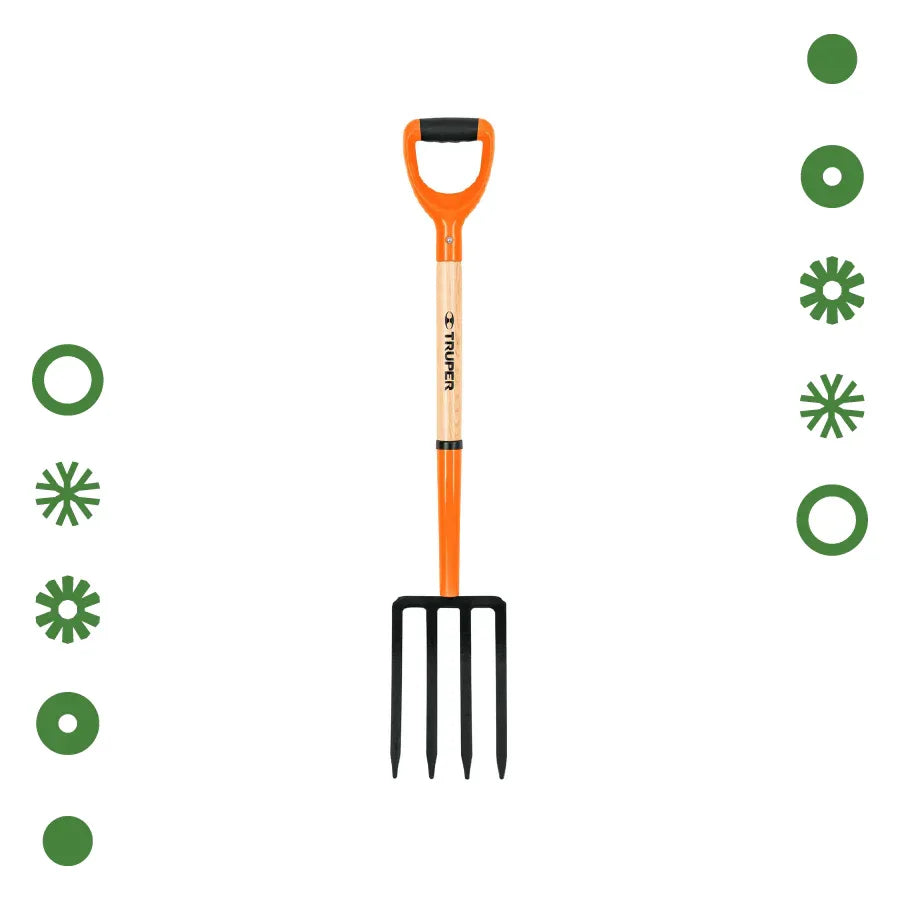 BIELDO PARA JARDÍN, 4 DIENTES, MGO 29", PUÑO "Y", TRUPER - Vivero Yañez 