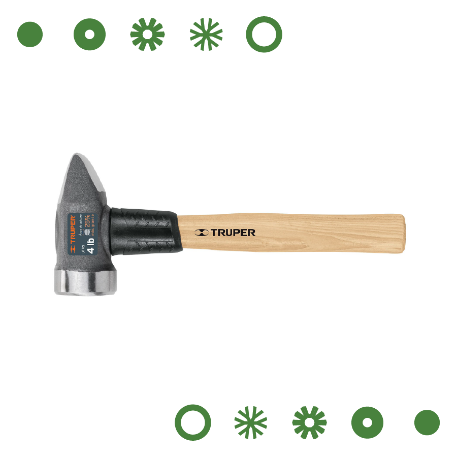 MARRO PARA HERRERÍA 4 LB MANGO DE MADERA -