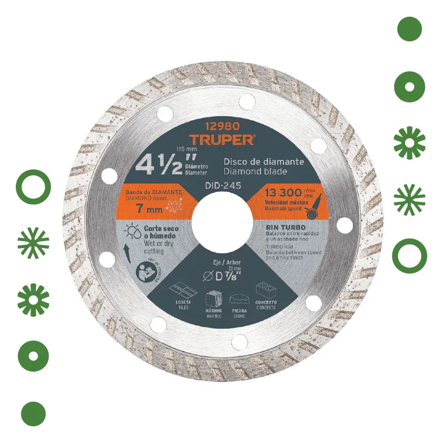 DISCO DE DIAMENTE RIN TURBO 41/2" - - Vivero Yañez 