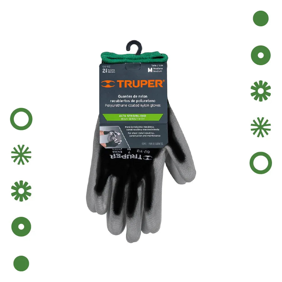 GUANTES DE NAYLON RECUBIERTOS POLIURETANO M TRUPER - - Vivero Yañez 