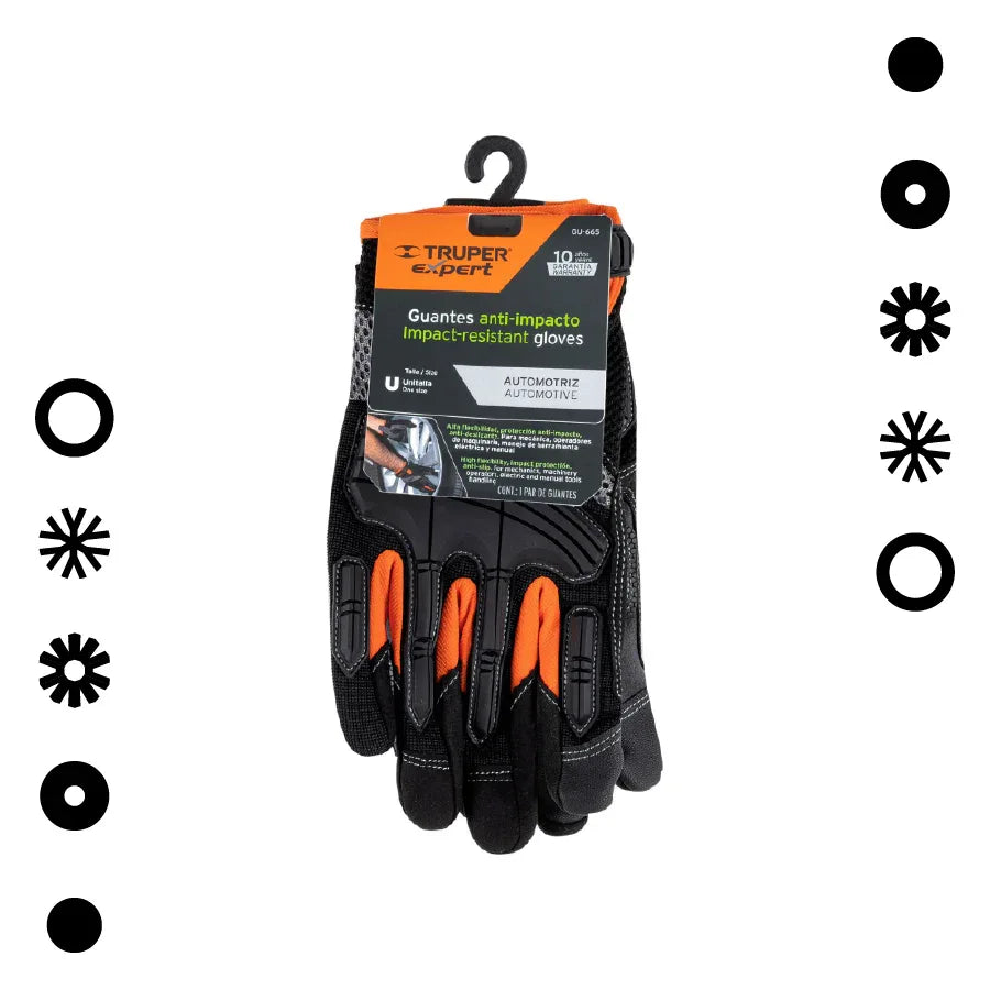 GUANTES PARA MECÁNICOS CON PROTECCIÓN ANTI-IMPACTO - - Vivero Yañez 