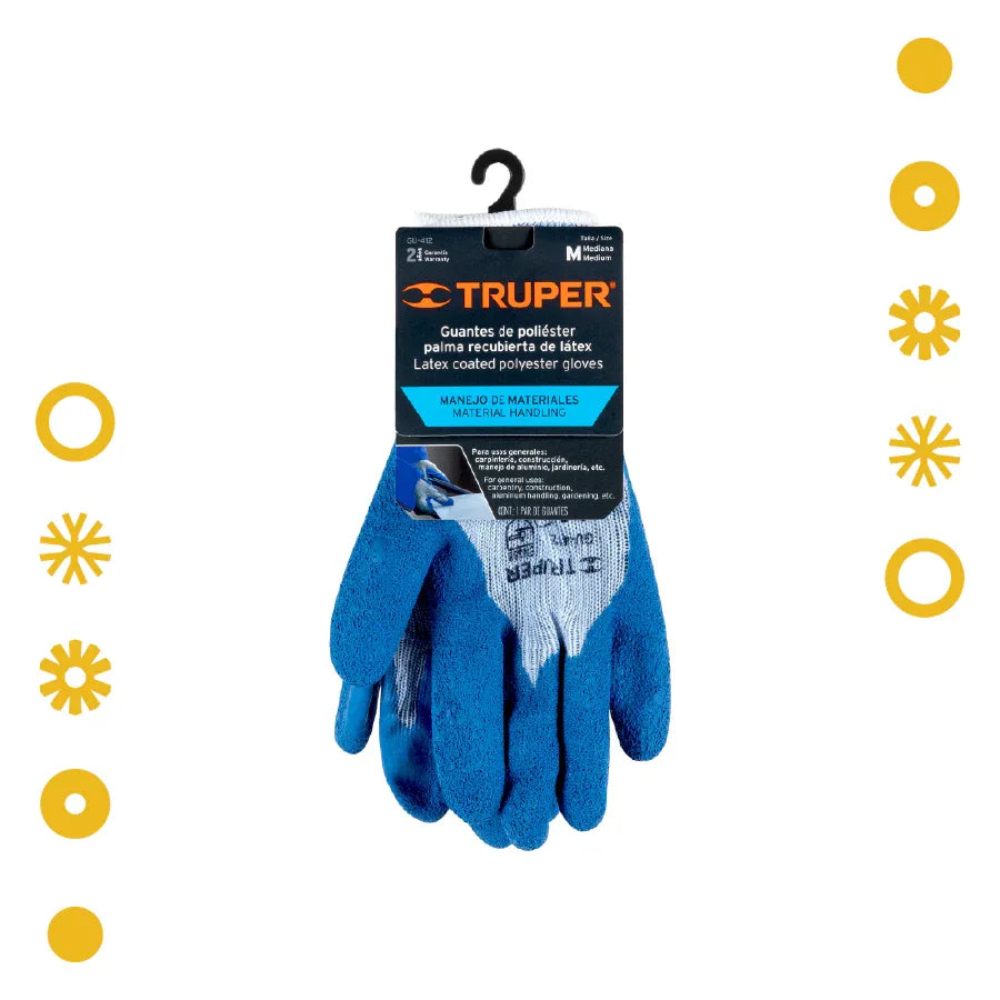 GUANTES TEXTILES CON RECUBRIMIENTO DE LATEX RUGOSO - - Vivero Yañez 