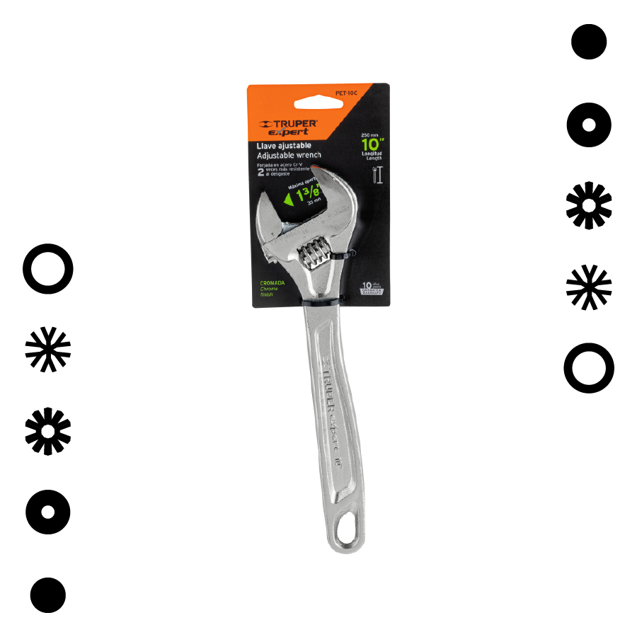 PERICO PROFESIONAL CROMADO 10", TRUPER EXPERT