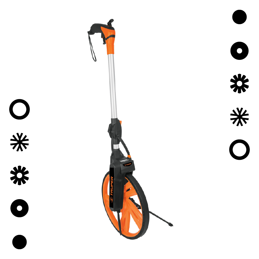 ODOMETRO CON FRENO, RUEDA DE 13" TRUPER -