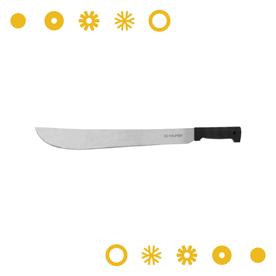 MACHETE ESTANDAR 18" CACHA  NEGRA INYECTADA, TRUPER