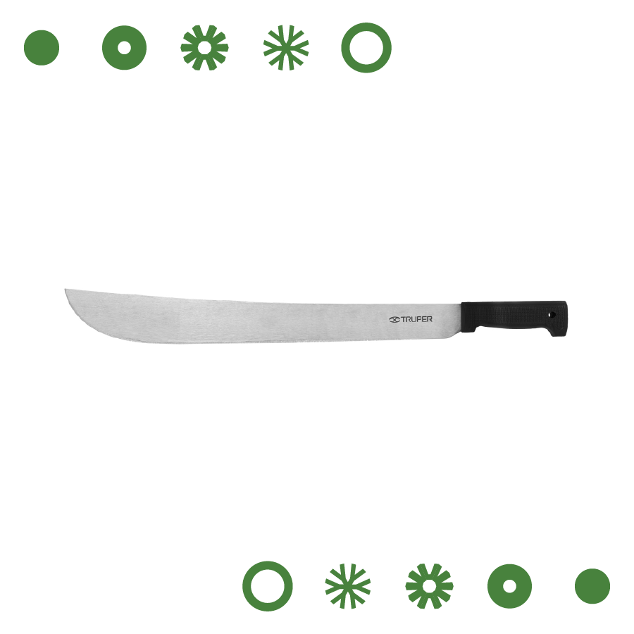 MACHETE ESTANDAR 20" CACHA NEGRA INYECTADA, TRUPER