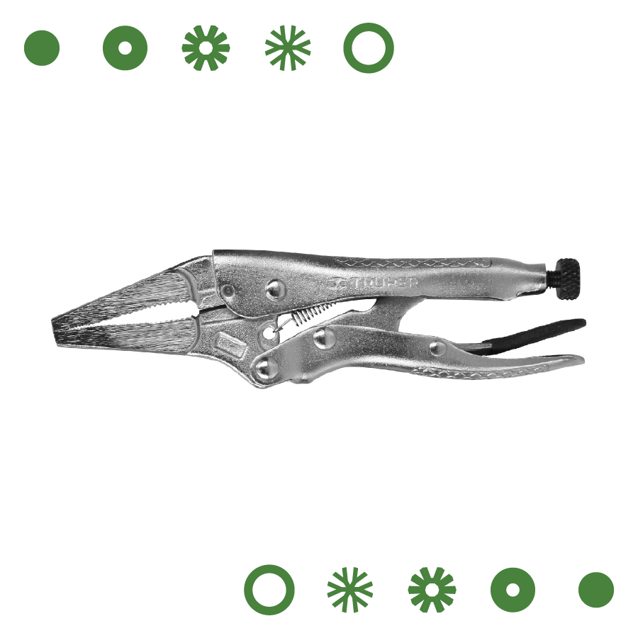 PINZA DE PRESIÓN 4", PUNTA LARGA, TRUPER