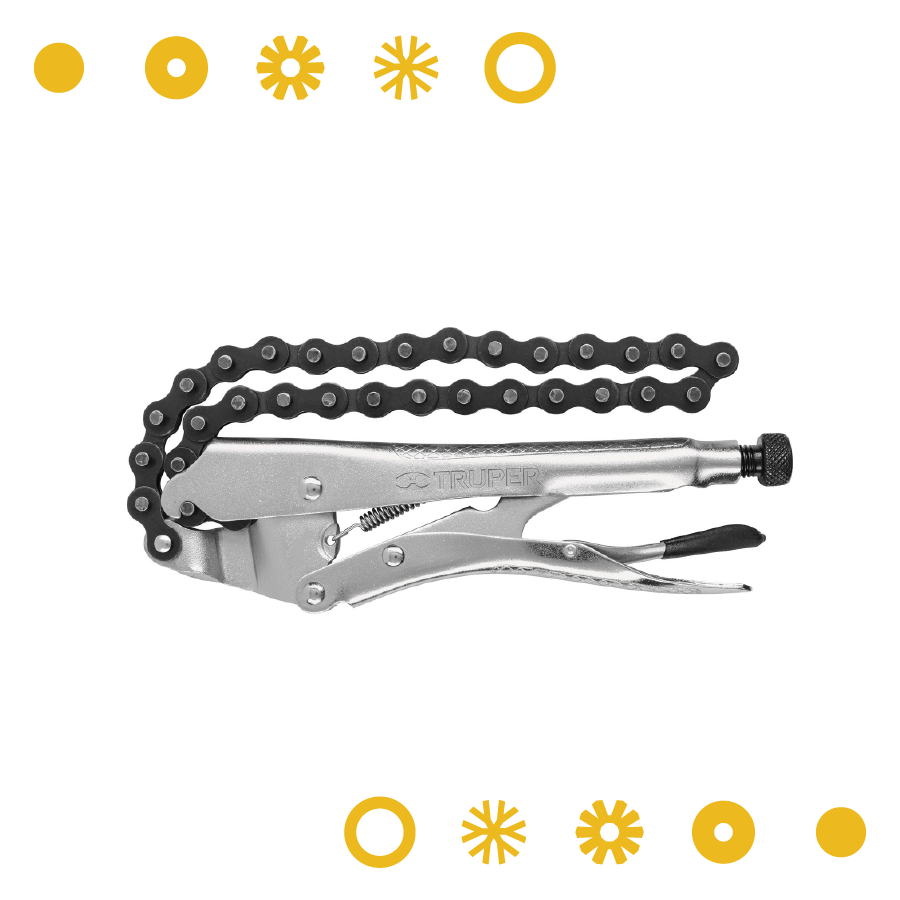 PINZA DE PRESIÓN 8" DE CADENA, TRUPER
