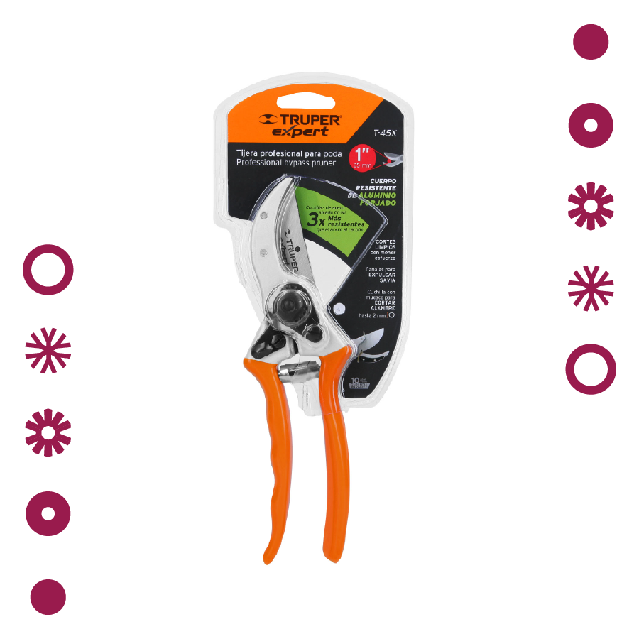 TIJERA PARA PODA 8" DE ALUMINIO FORJADO PARA DIESTRO, EXPERT