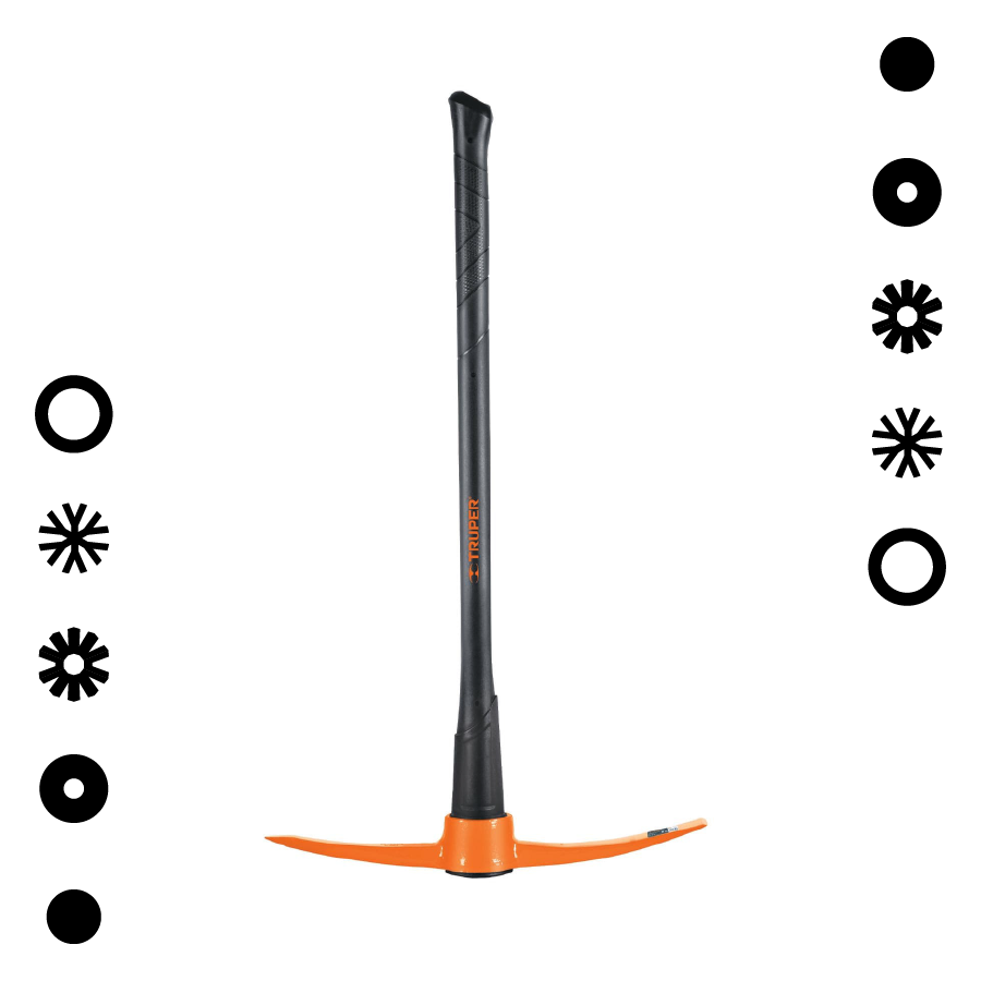 ZAPAPICO 5 LB, MANGO FIBRA DE VIDRIO 36", TRUPER