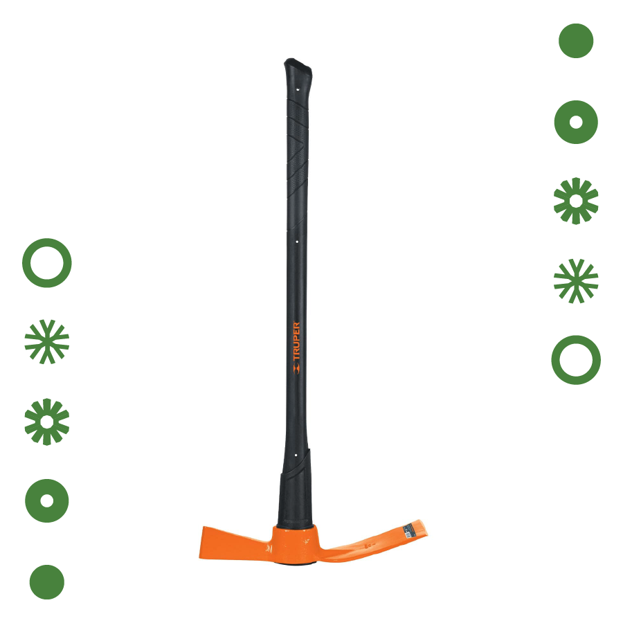 TALACHO-HACHA 5 LB, MANGO FIBRA DE VIDRIO 36", TRUPER