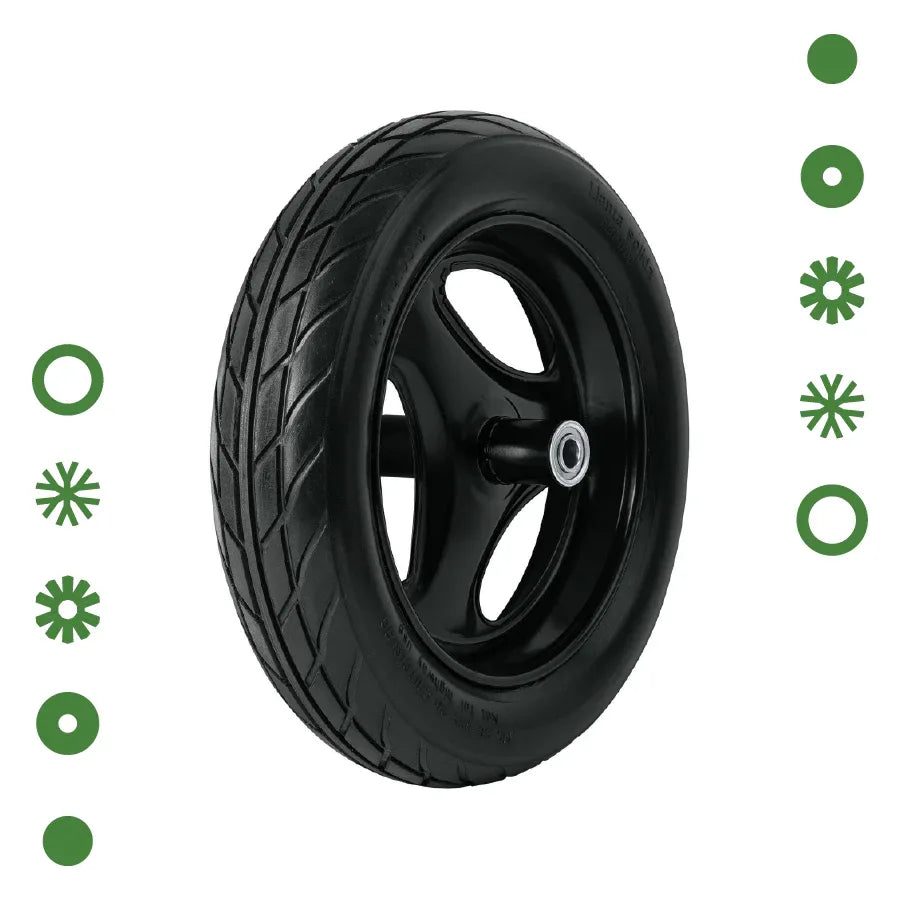 LLANTA IMPONCHABLE 16" CON RIN EJE Y BALEROS PARA CARRETILLA - - Vivero Yañez 