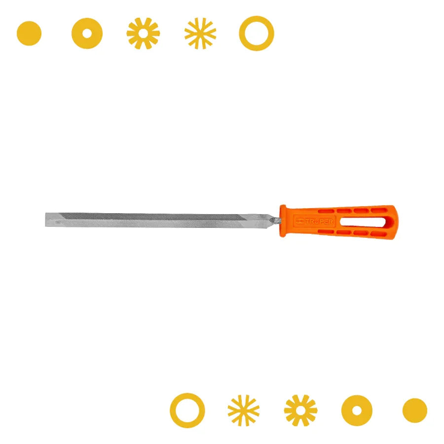 LIMA TRIANGULO PESADO 8" CON MANGO - - Vivero Yañez 