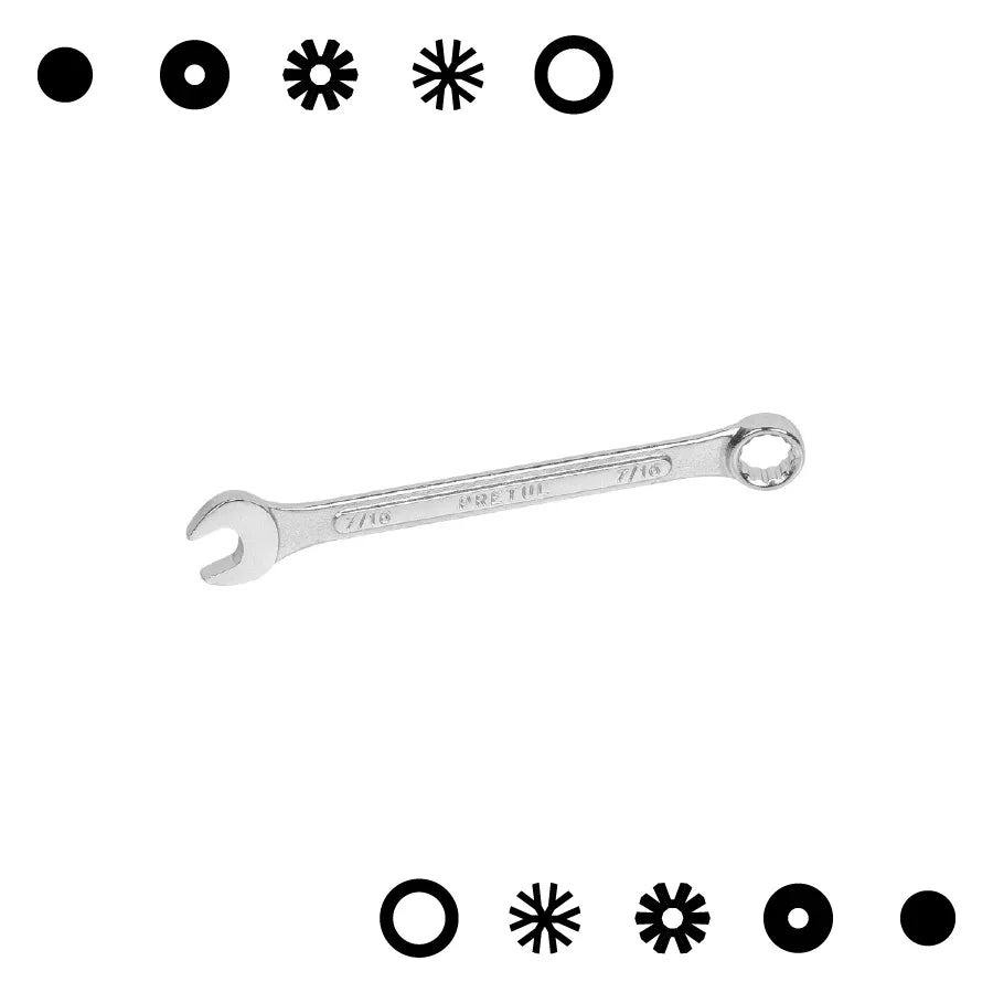 LLAVE COMBINADA 7/16" X 150 MM DE LARGO, PRETUL - Vivero Yañez 