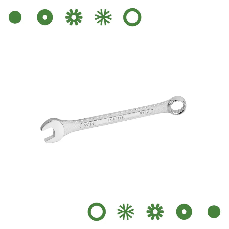 LLAVE COMBINADA 9/16" X 180 MM DE LARGO, PRETUL - Vivero Yañez 