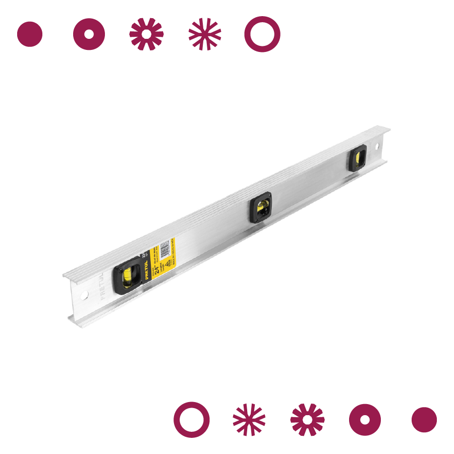 NIVEL 24" CON CUERPO DE ALUMINIO, PRETUL