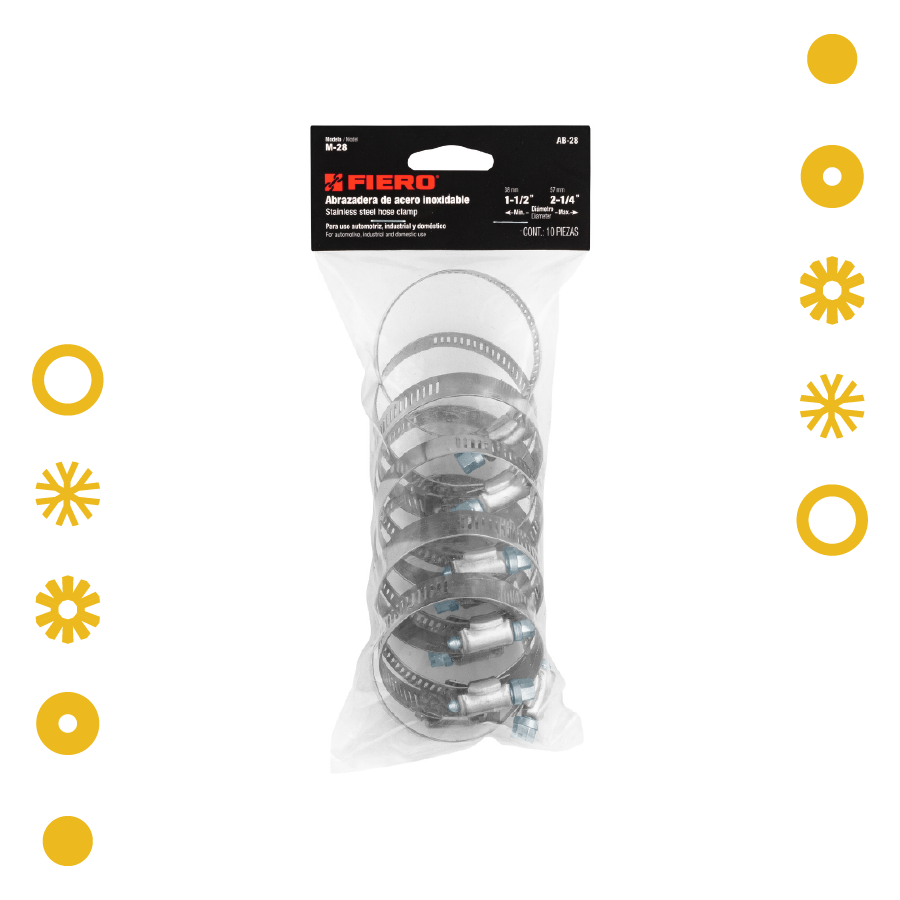 ABRAZADERAS SIN FIN REFORZADA  #28, 1-1/2 -2-1/4"