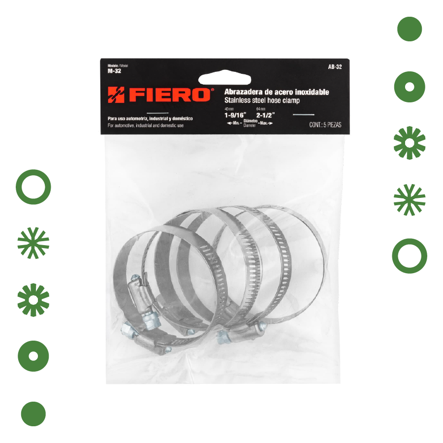 ABRAZADERAS SIN FIN REFORZADA #32,1-9/16 - 2-1/2"