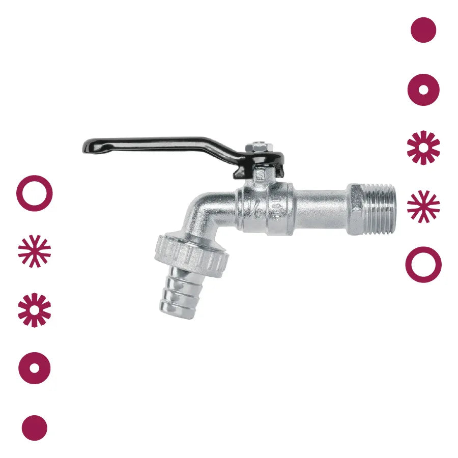 LLAVE DE ESFERA DE ZINC 110 GR ENTRADA 1/2" BASIC - - Vivero Yañez 