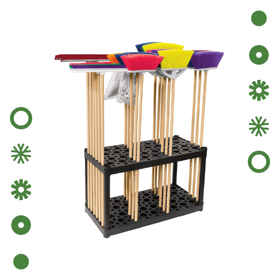 RACK DE PLÁSTICO PARA ESCOBAS, TRUPER