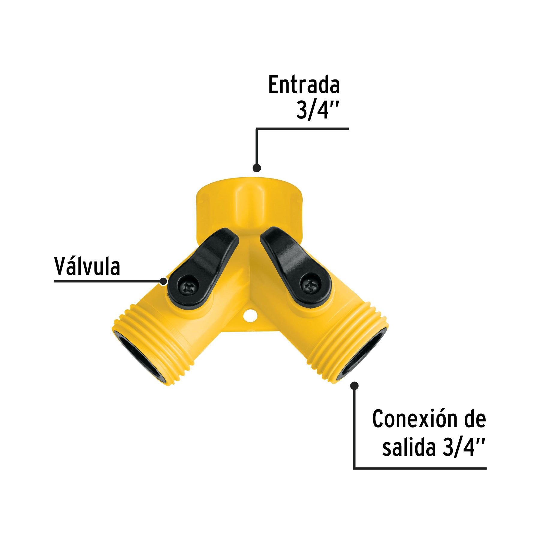 CONECTOR "Y" PARA DOS MANGUERAS, PETRUL