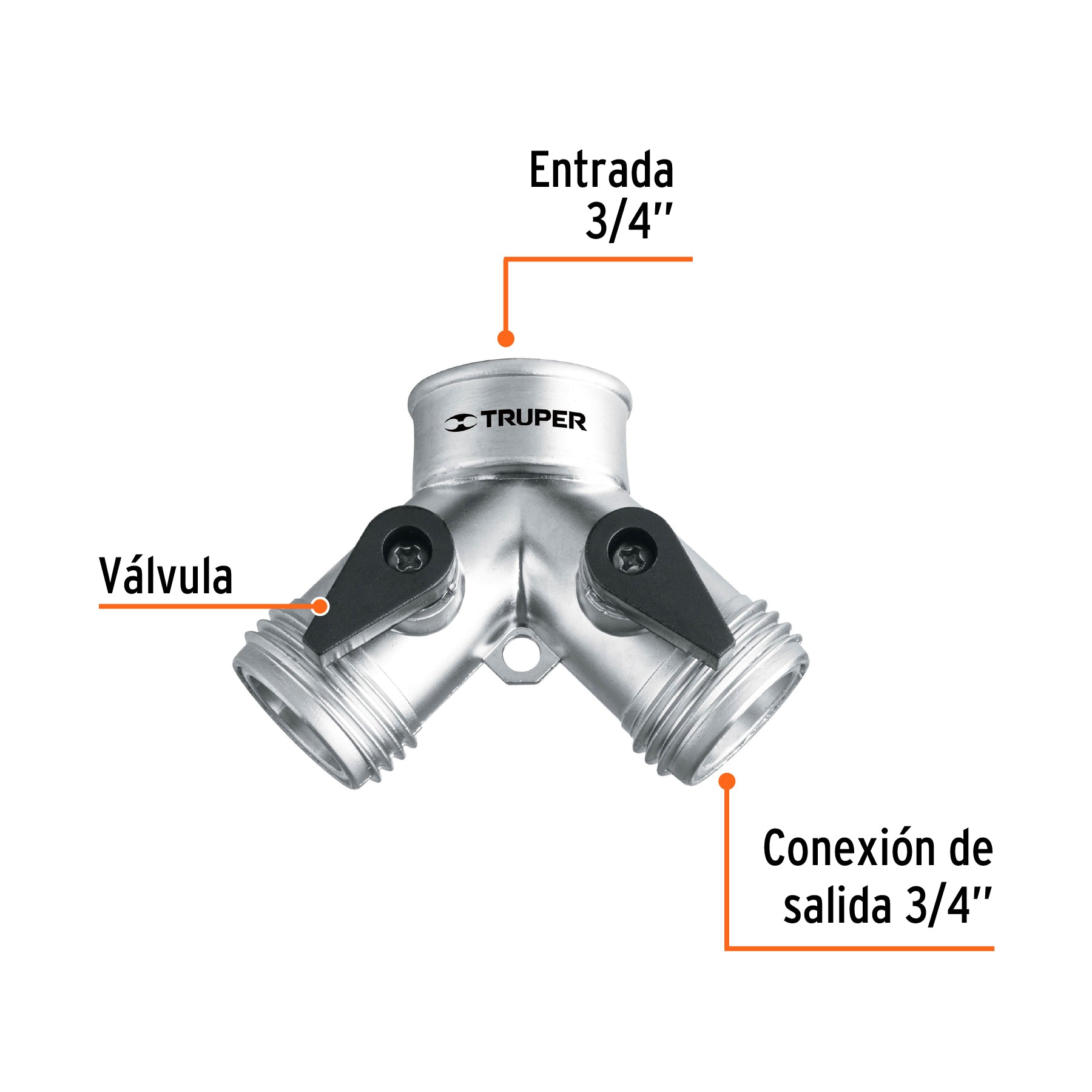 CONECTOR "Y" PARA DOS MANGUERAS, TRUPER