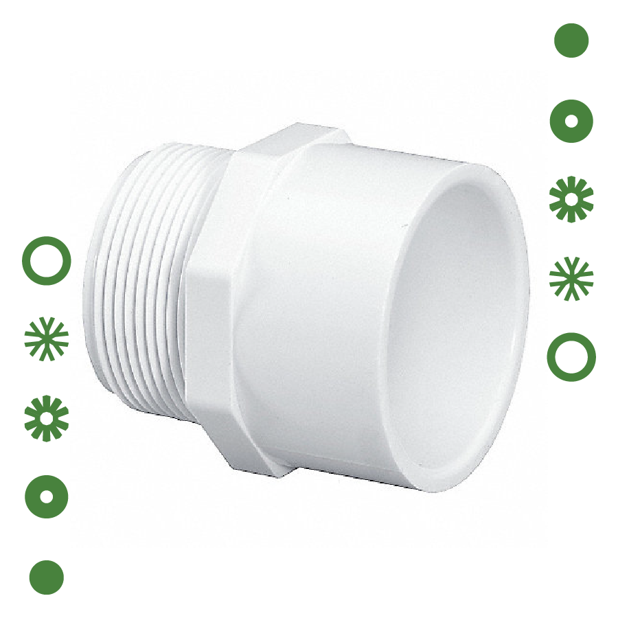 ADAPTADOR MACHO PVC DE 1 1/4 IN