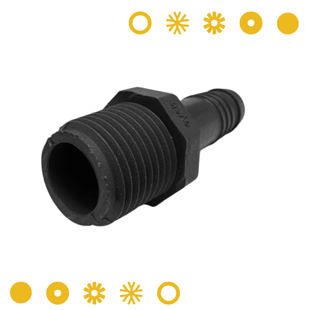 ADAPTADOR RECTO DE INSERCION - 1/2 X 1/2 IN