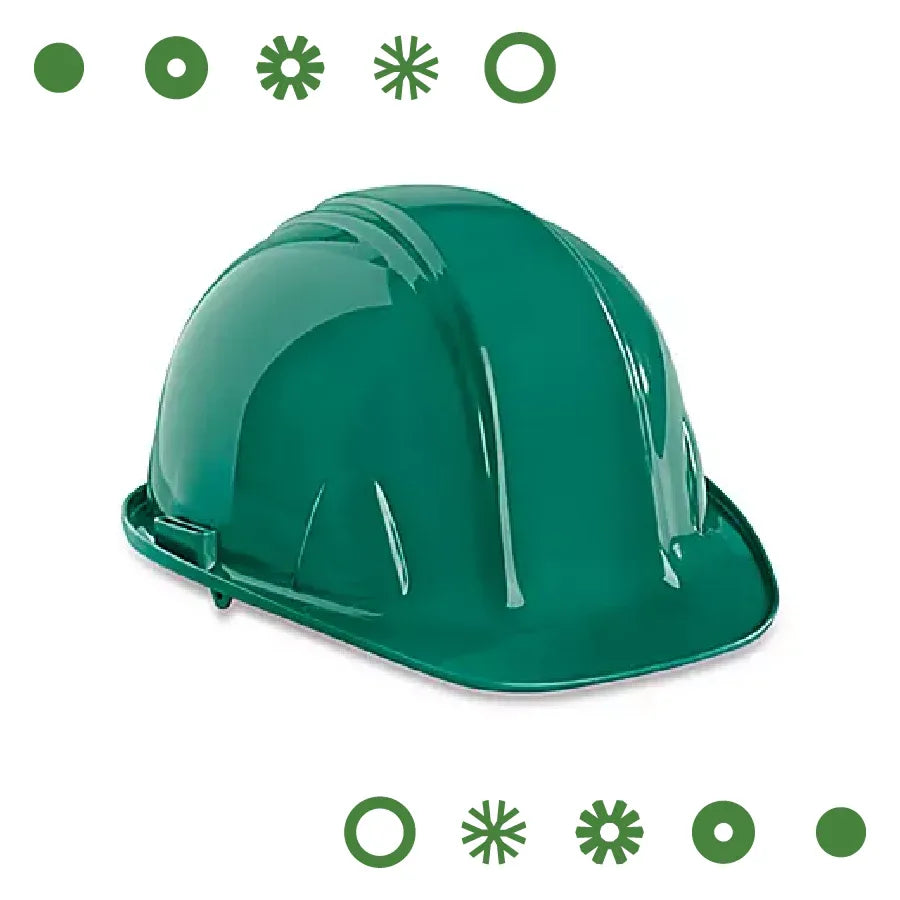 CASCO DE SEGURIDAD (VERDE) - Vivero Yañez 