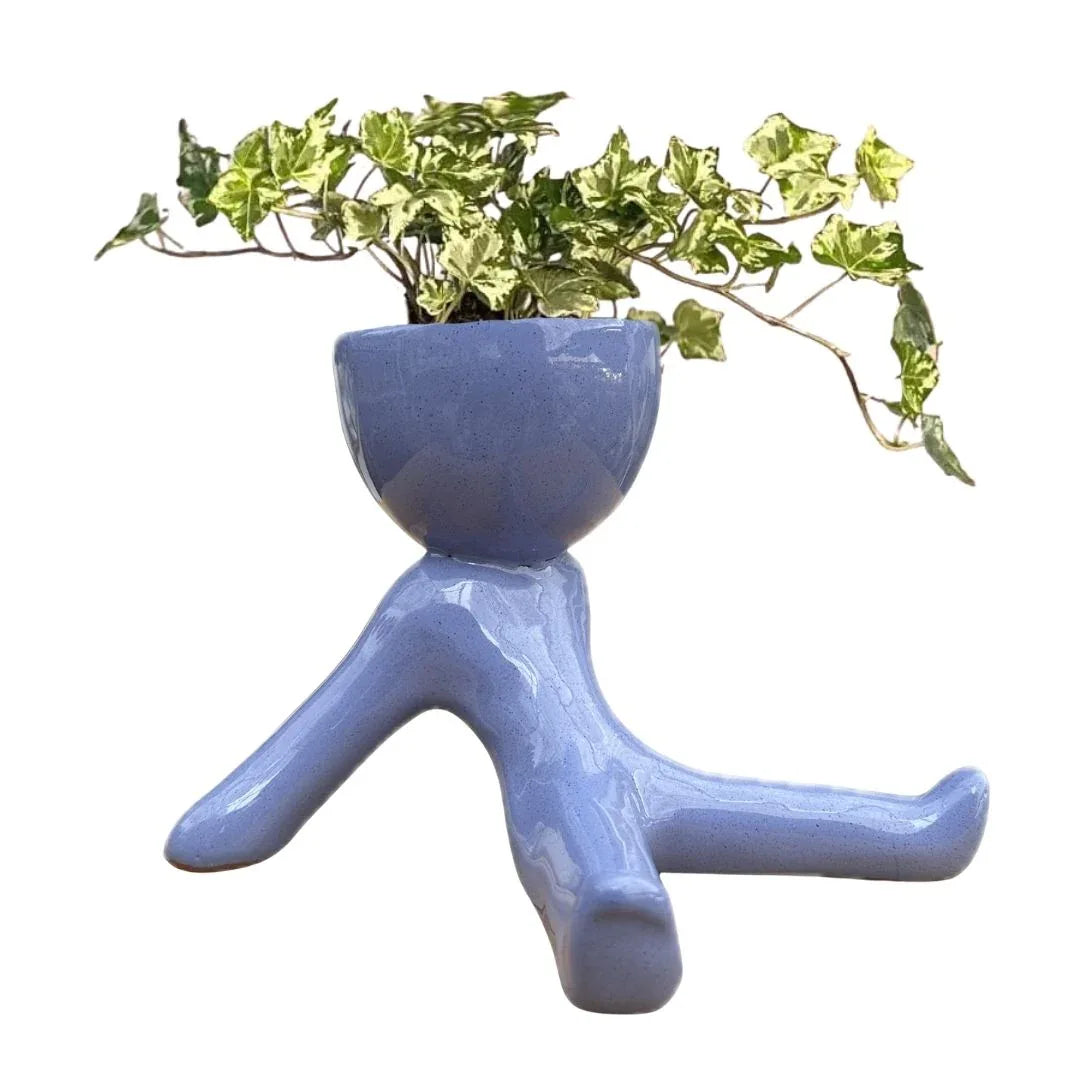 MACETA DE CERAMICA CELESTE - Vivero Yañez 