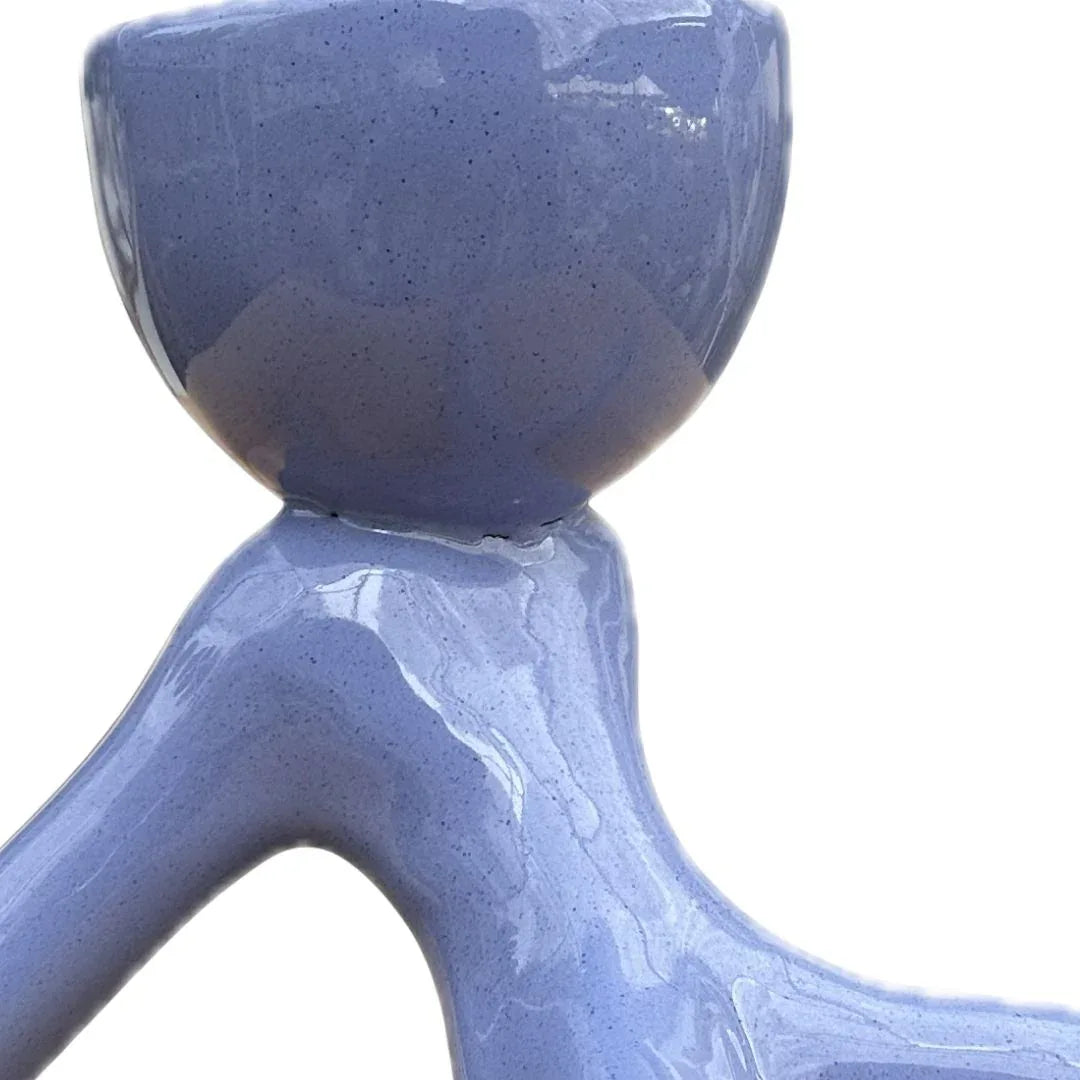 MACETA DE CERAMICA CELESTE - Vivero Yañez 