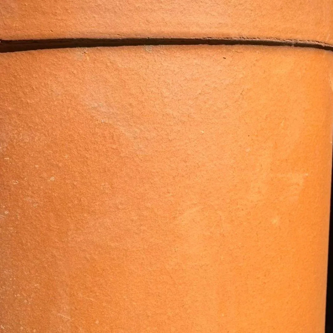 MACETA BARRO NATURAL CILINDRO GRANDE - Vivero Yañez 