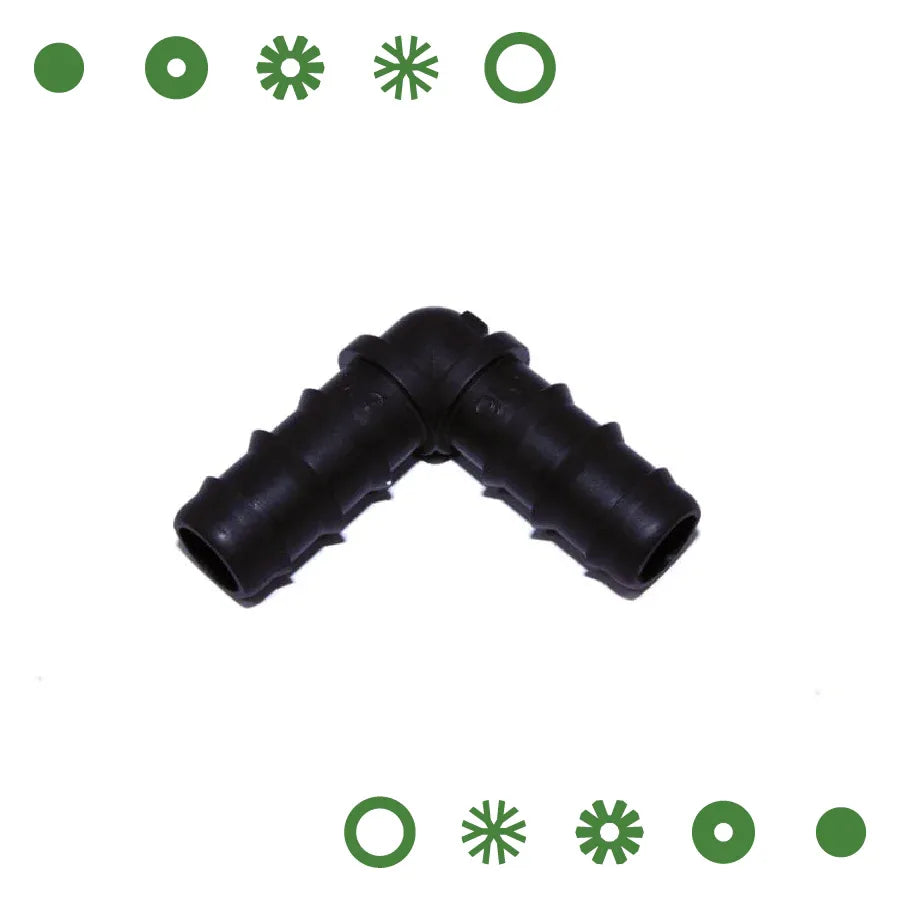CODO DE INSERCIÓN NEGRO - 16 MM - Vivero Yañez 