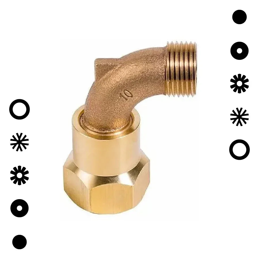 CODO GIRATORIO DE BRONCE 3/4 IN - Vivero Yañez 