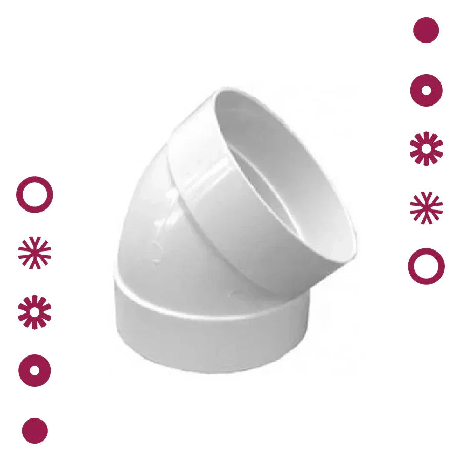 CODO PVC DE 45 GRADOS - 1 IN - Vivero Yañez 