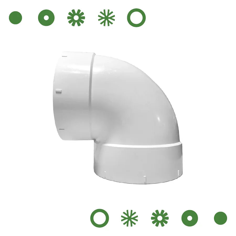 CODO PVC DE 90 GRADOS - 2 1/2 IN - Vivero Yañez 