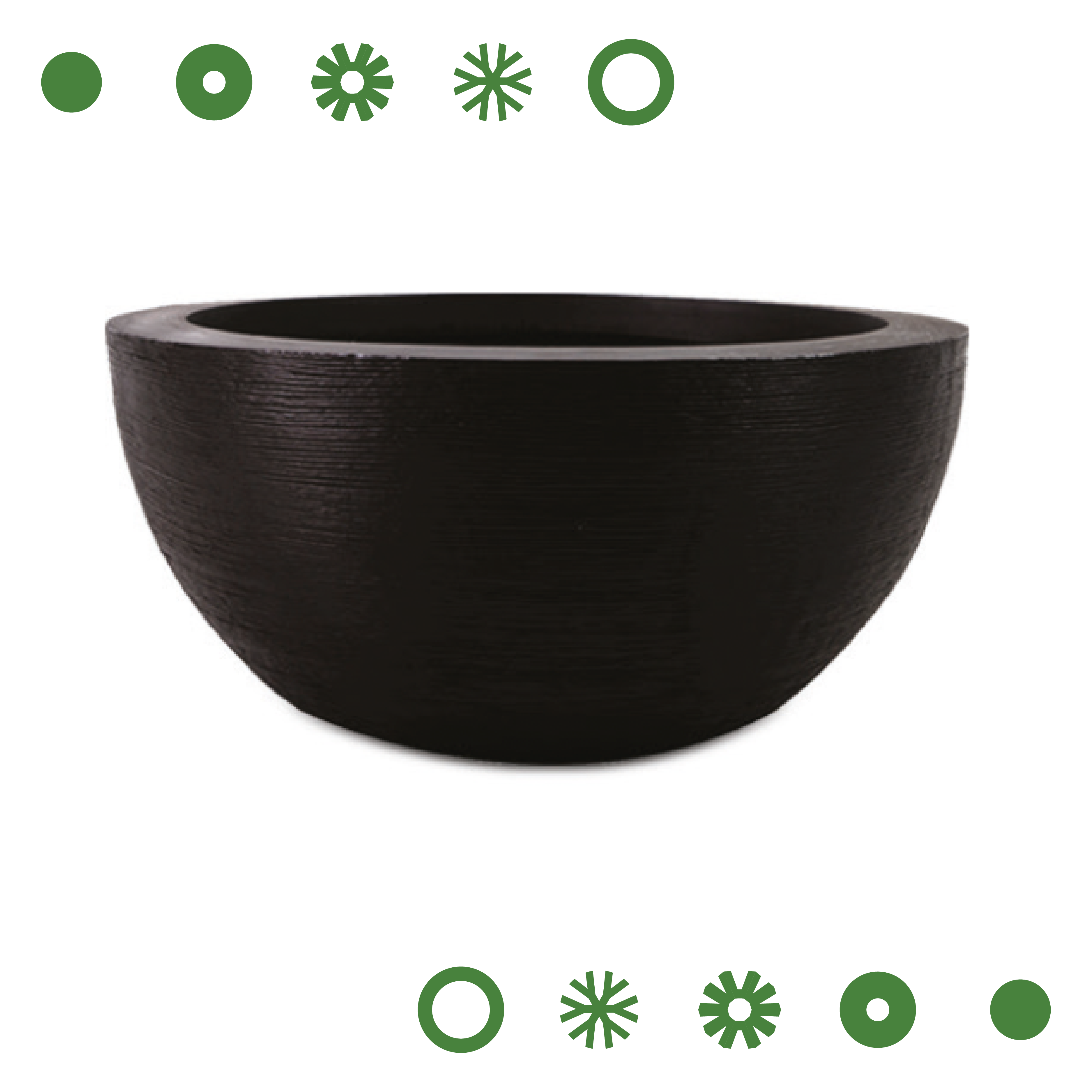 MACETA DE POLIETILENO CUAUTLA (CHOCOLATE)