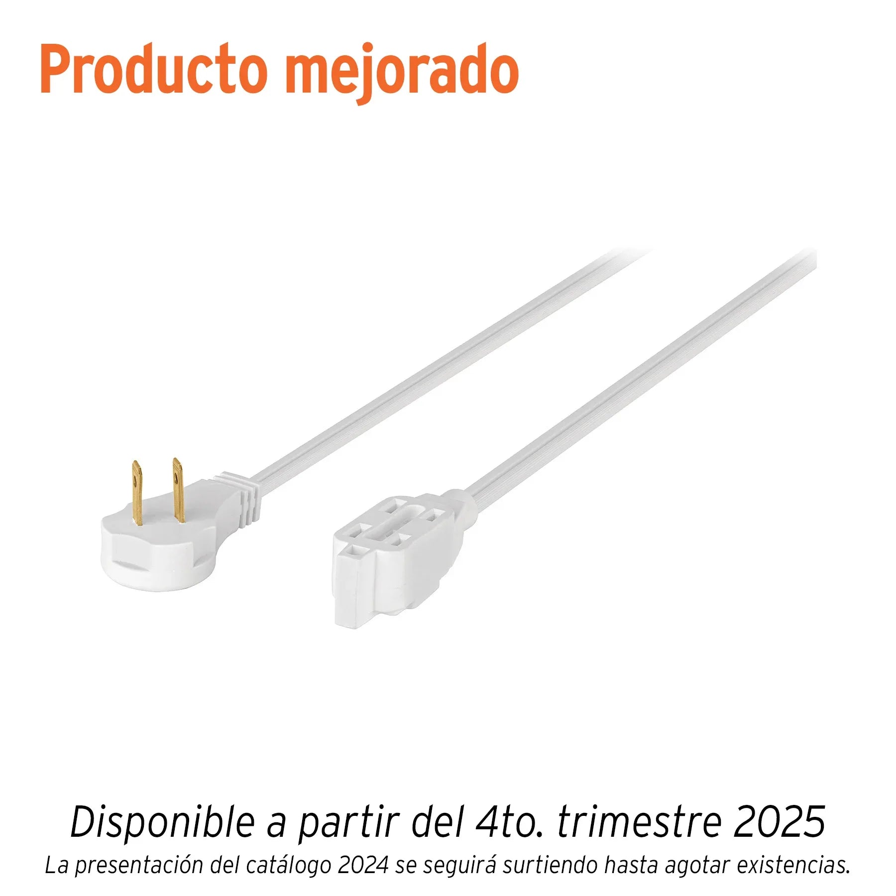 EXTENSIÓN ELÉCTRICA DOMÉSTICA 10 M CLAVIJA PLANA, BLANCA - Vivero Yañez 