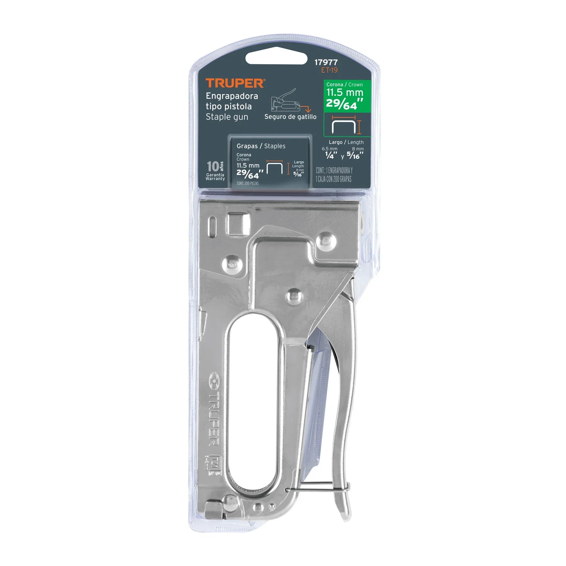 ENGRAPADORA TIPO PISTOLA PARA GRAPAS 1/4 A 9/16 - Vivero Yañez 