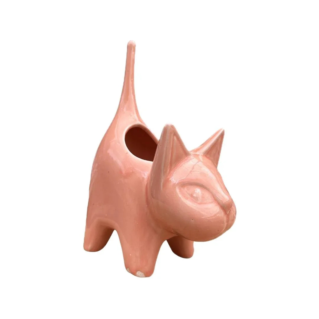 MACETA DE CERAMICA FELINO - Vivero Yañez 