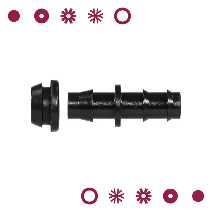 INICIAL DE INSERCION CON GOMA NEGRO - 16 MM - Vivero Yañez 