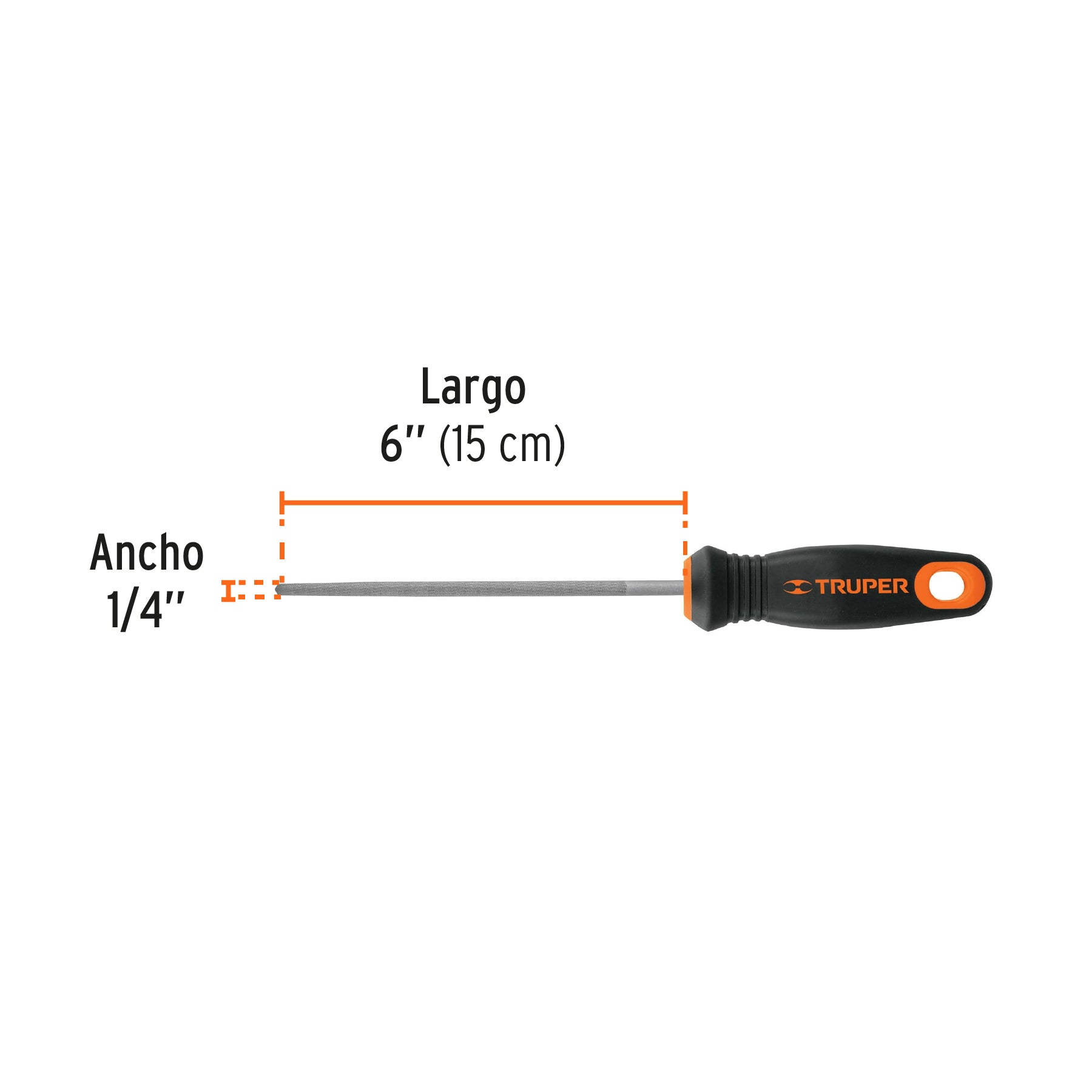 LIMA REDONDA MUZA CON MANGO COMFORT GRIP, TRUPER