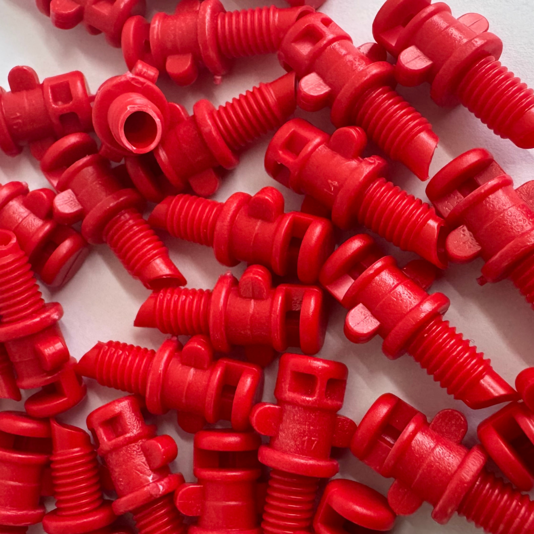 MICRO ASPERSOR 120 LPH, 180 GDO, COLOR ROJO