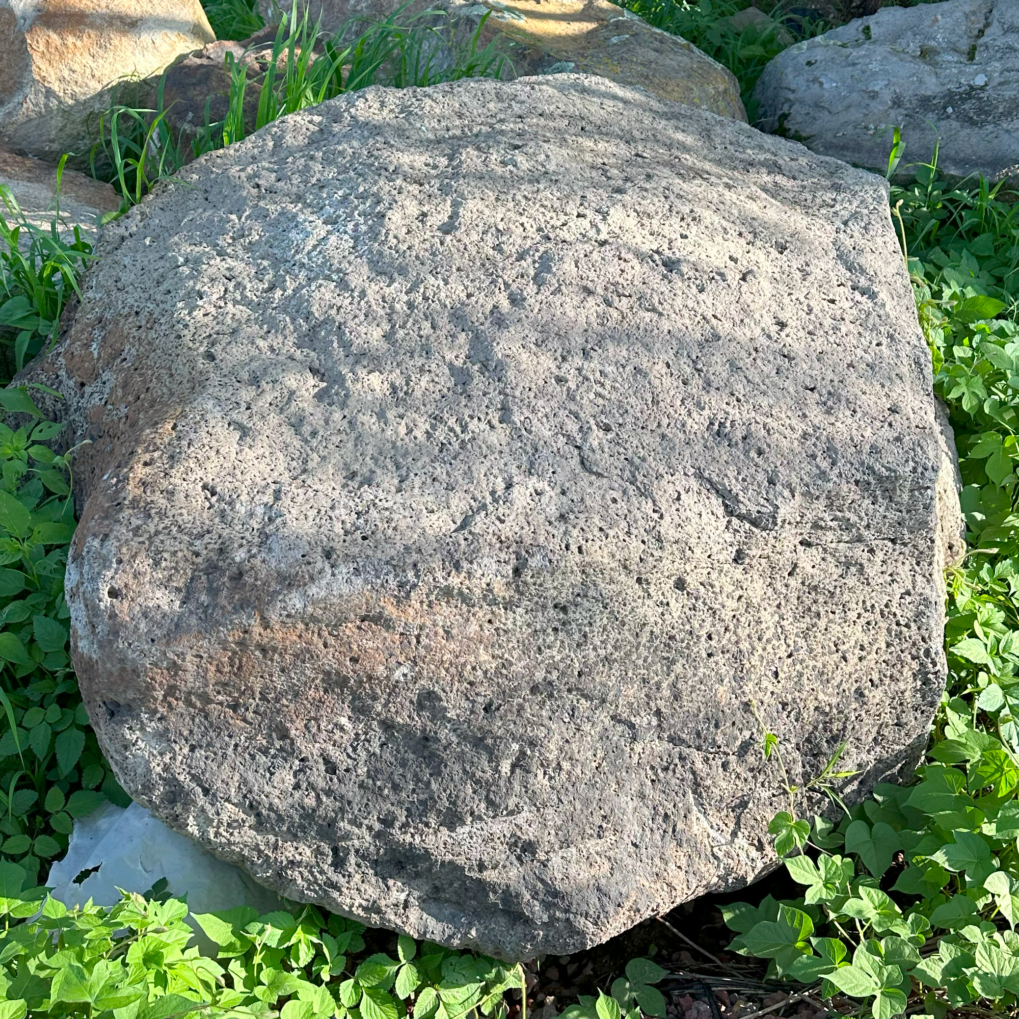 PIEDRA DECORATIVA NATURAL BEIGE O GRIS DE 80 CM A 1 M (PZA)