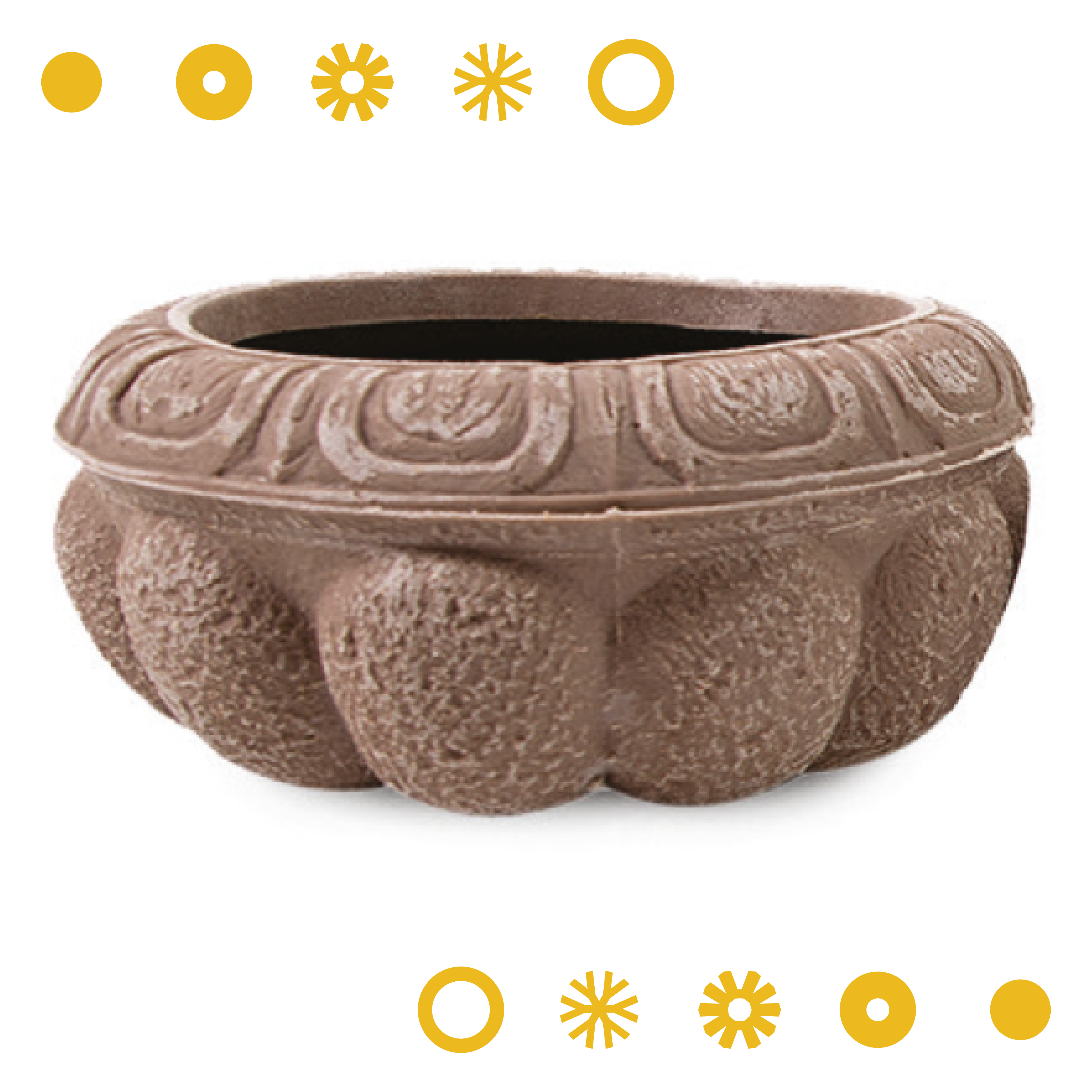 MACETA DE POLIETILENO PATZCUARO GRANDE (BEIGE)