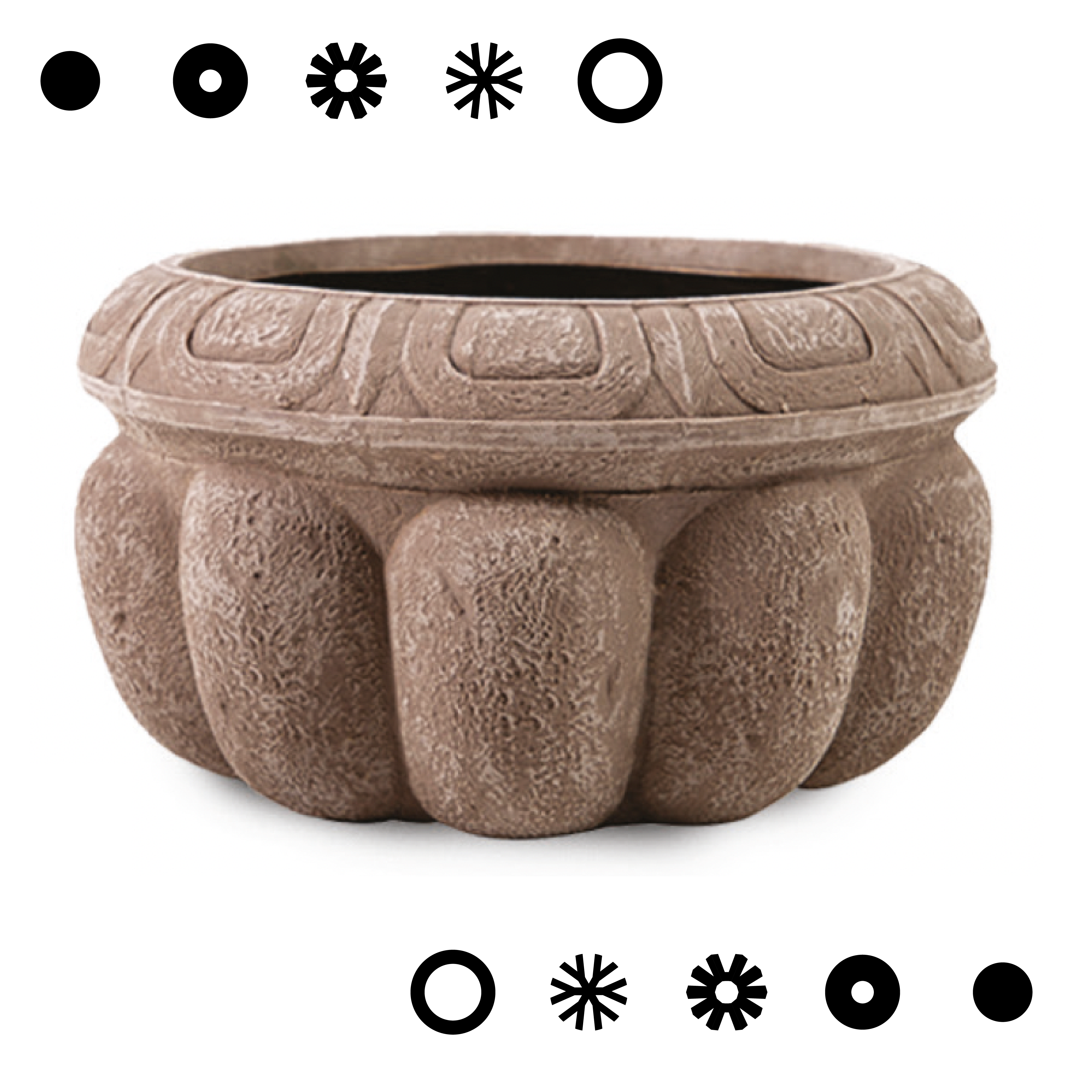 MACETA DE POLIETILENO PATZCUARO CHICA (BEIGE)