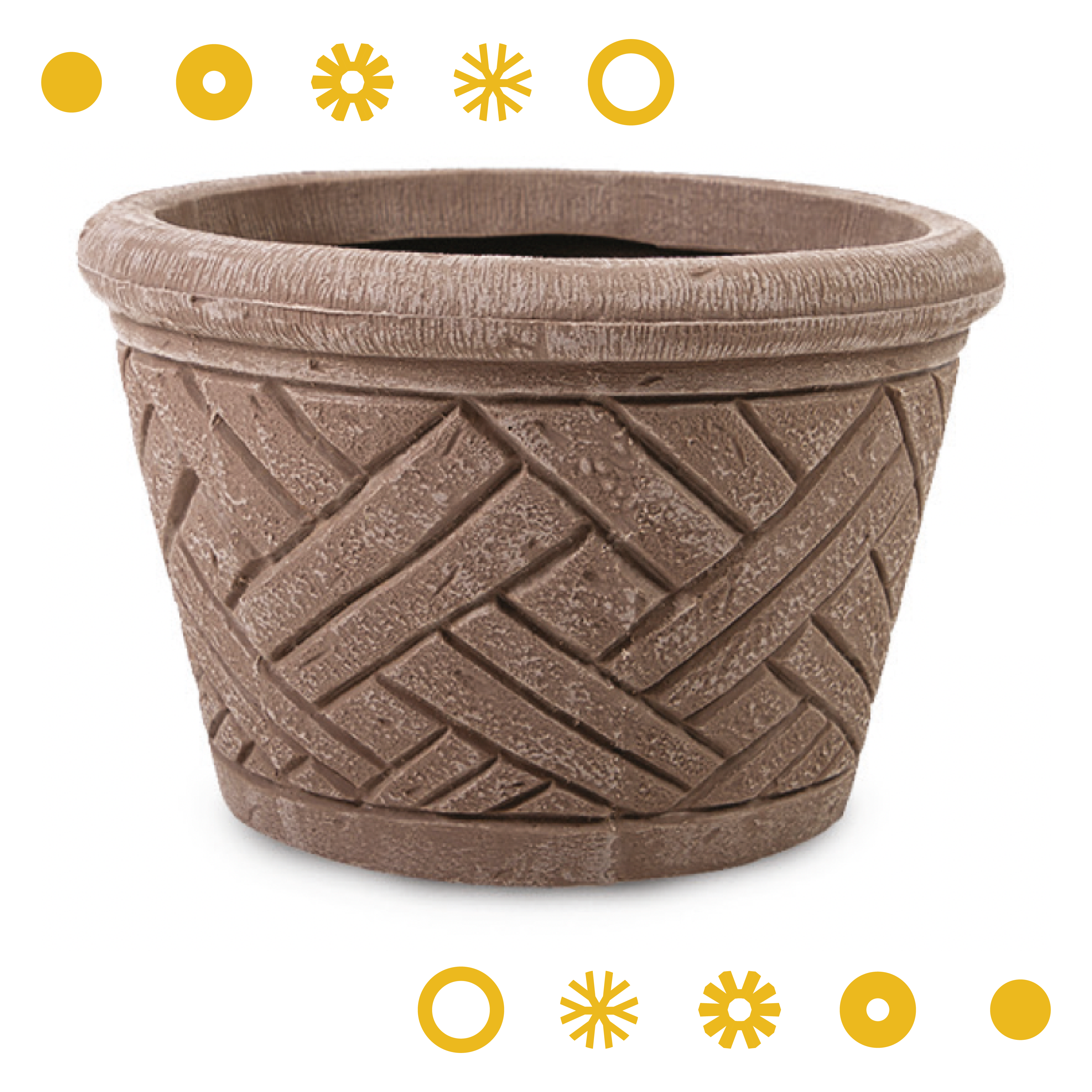 MACETA DE POLIETILENO PEÑASCO (BEIGE)