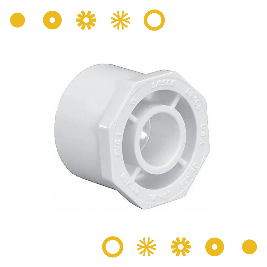 REDUCCION BUSHING DE PVC - 2 1/2 X 1/2 IN
